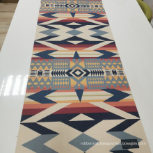 PER yoga mat white surface with digital  p'rinting and black bo't'tom